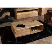 G + K MASSIVMOEBEL24 Couchtisch Wildeiche 110x70x40 natur geölt CARDIFF #160