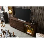 WOLF-Möbel MASSIVMOEBEL24 TV-Board Akazie 175x40x63 dunkelbraun lackiert BARK #212