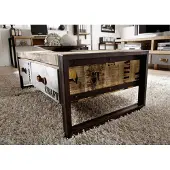 MASSIVMOEBEL24.DE MASSIVMOEBEL24 Couchtisch Mango 115x60x40 natur bedruckt FACTORY #128