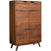 MASSIVMOEBEL24.DE MASSIVMOEBEL24 Highboard Sheesham 90x40x145 walnuss gewachst MALMÖ 2 #108