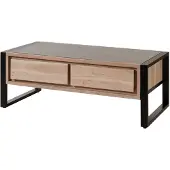MASSIVMOEBEL24.DE MASSIVMOEBEL24 Couchtisch Akazie / Altholz 120x60x45 natur lackiert DENVER #120