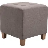 CLP Sitzhocker Pharao, antik-hell mit hochwertiger Polsterung | Farbe taupe