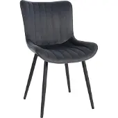 CLP Stuhl Largo dunkelgrau Material Samt