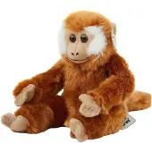 WWF Plüschtier - Affenbaby hellbraun (23cm) lebensecht Kuscheltier Stofftier Affe Äffchen