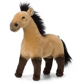 WNF Pluche by Bon Ton Toys - Plüschtier - Wildpferd (hellfuchs, 29cm) lebensecht Kuscheltier Stofftier Plüschfigur