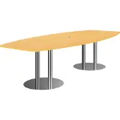 Hjh OFFICE PRO KARAT S 28 C - Karat Buche mit Säulenfuß/Chrom 280 x 130