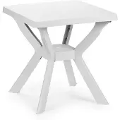 Inda Gartentisch Eckig Weiß 70x70x72cm Weiß