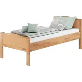 Erst-Holz Seniorenbett extra hoch Einzelbett 90x200 Massivholzbett Buche natur Zubehör wählbar V-60.70-09ohne Zubehör