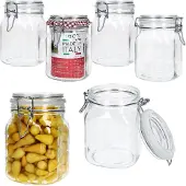 MamboCat 6x PRIMA Vorratsglas 1L aus Glas mit Bügelverschluss luftdicht Einmachgläser