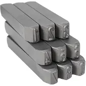 Dönges Handschlagstempelsatz angespitzt, 9-teilig, Zahlen 0-9, Schrifthöhe 12 mm