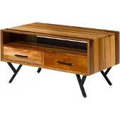 MASSIVMOEBEL24.DE MASSIVMOEBEL24 Couchtisch Altholz 100x60x51 natur lackiert AVIGNON #115