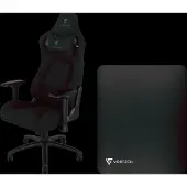 Vortech Pro Gaming-Stuhl Schwarz + Bodenschutzmatte