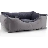 BedDog Hundebett TEDDY, Hundesofa,(M) ca. 70x55x18cm,ROCK-FLOW (grau/grau)