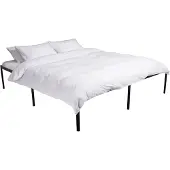 CLP Metallbett Hamlin mit Lattenrost stabil und belastbar | Farbe schwarz Größe 200x180x41 cm