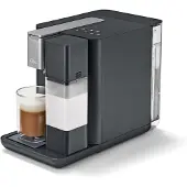 Tchibo Qbo MILK MASTER Premium Kapselmaschine für Cappuccino, Espresso, Caffè Crema, Caffè Grande, Milchschaum auf Knopfdruck mit abnehmbarem Milchtank 300ml, mit Abschaltautomatik, Gently Grey