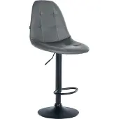 CLP Barhocker Elmore Kunstleder | Farbe grau Material Gestell Metall matt schwarz