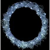 Mojawo LED Hängekranz / Tischdekoration Metall Ø30cm kaltweiß