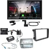 Kenwood DMX8021DABS Android Auto CarPlay Einbauset für T6 Sharan 2 Beetle