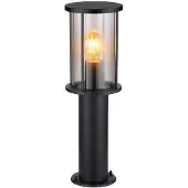 Globo Stehleuchte Gartenlampe, Edelstahl, schwarz, IP54, H 45 cm