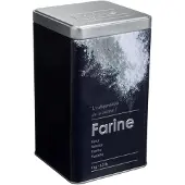 5five Simply Smart Vorratdose Mehl 1 kg Metall schwarz 18,4cm x 10,7cm x 10,7cm