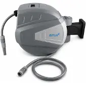 Bituxx 30 Meter Wand Schlauchtrommel Schlauchaufroller Wasserschlauchaufroller Schlauchbox Automatik (30 m) MS-17757