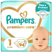 Pampers Premium Care Size 1 Einwegwindeln 2-5 kg 94 St.