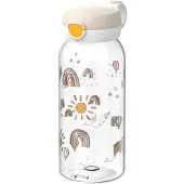 Mepal Campus Trinkflasche mit Klappdeckel 600 ml - Sunshine & Rainbow