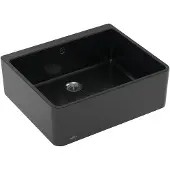 Villeroy & Boch VB Spülstein 60 X Spülstein Einzelbecken 636001 595x500mm Ebony CeramicPlus