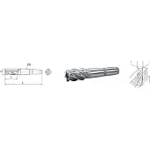 Elmag HSS Co5-Schaftfräser mit Morsekegel DIN 845, Ø 36,0 mm, MK 4 (kurz)