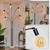Hofstein Taviano Stehlampe aus Metall in Schwarz/Weiß