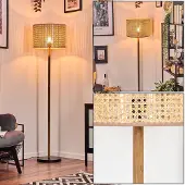 Hofstein Varoni Stehlampe im skandinavischen Design mit Fußschalter