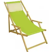 Erst-Holz Strandstuhl pistazie Liegestuhl Sonnenliege Gartenstuhl Deckchair Buche natur klappbar 10-306NKH