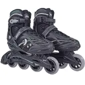 Best Sporting Inline Skates für Teenager + Erwachsene, verstellbar, ABEC 7 Carbon, schwarz