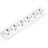 Logilink LPS238, 1,5 m, Drinnen, IP20, Weiß, 6 AC-Ausgänge, 250 V
