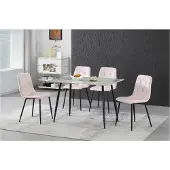 HTI Stuhl Mesa Eco 2er-Set Velvet Rosa