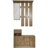 HTI Garderobenpaneel mit Schuhschrank Thekla Eiche