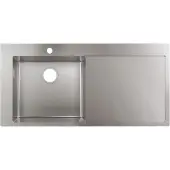 Hansgrohe S71 S716-F450 Einbauspüle 450 mit Abtropffläche rechts, Edelstahl