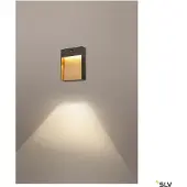 SLV Flatt Sensor LED Outdoor-Wandlampe 3000K Anthrazit, Braun