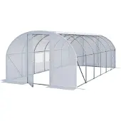 TOOLPORT Premium Foliengewächshaus 3x6m PE Plane 180g/m² weiß transparent