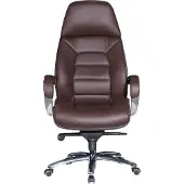 Amstyle Designer Bürostuhl Bezug Echtleder Braun Schreibtischstuhl bis 120 kg XXL Chefsessel höhenverstellbar Drehstuhl ergonomisch mit Armlehnen