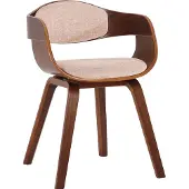 CLP Besucherstuhl Kingston Stoff - walnuss/creme