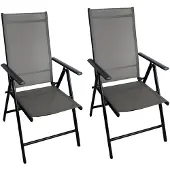 CHILLROI Klappsessel Aluminium 2er Set Gartenstuhl klappbar Campingstuhl