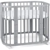 Waldin 5-in-1-Bett mit Matratze, Grau