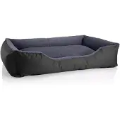 BedDog Hundebett TEDDY, Hundesofa,(XXXL) ca. 145x105x28cm,THE-ROCK (schwarz/grau)