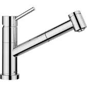 BLANCO Einhebel Küchenarmatur Niederdruckarmatur mit Brause KANO-S-F chrom glänzend Fenstermontage abklappbar 527970