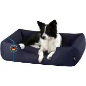 BedDog Hundebett ZARA,(L) ca. 80x65x18cm,NAVY-BLUE (dunkelblau)