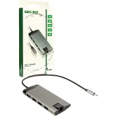 Inter-Tech GDC-802, Kabelgebunden, USB 3.2 Gen 1 (3.1 Gen 1) Type-C, 100 W, 1000 Mbit/s, IEEE 802.1Q, IEEE 802.3ab, IEEE 802.3az, IEEE 802.3u, IEEE 802.3x, Grau
