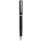 Waterman Füllfederhalter IMPRESSION schwarzer Lack CT F Blau Geschenkbox