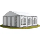 Sonstiges TOOLPORT Hochwertiges Zelt Partyzelt Festzelt 5x6 m PVC grau-weiß wasserdicht