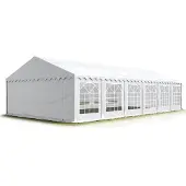 TOOLPORT Partyzelt Festzelt 5x12 m Garten-Pavillon PVC Plane 700 N in weiß Wasserdicht